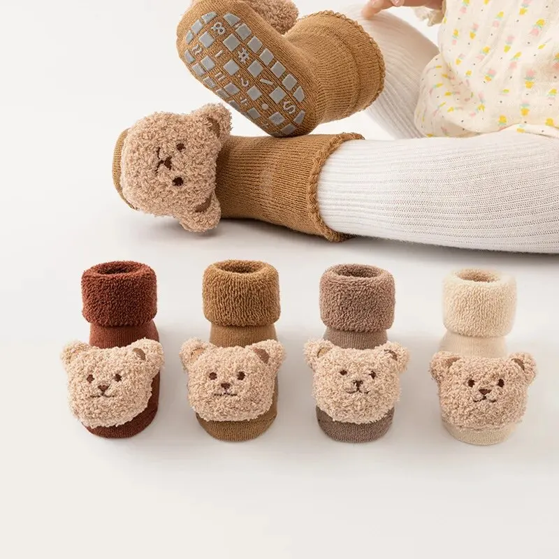 Unisex Baby Socks Non Slip - Moda outono e inverno simples e
