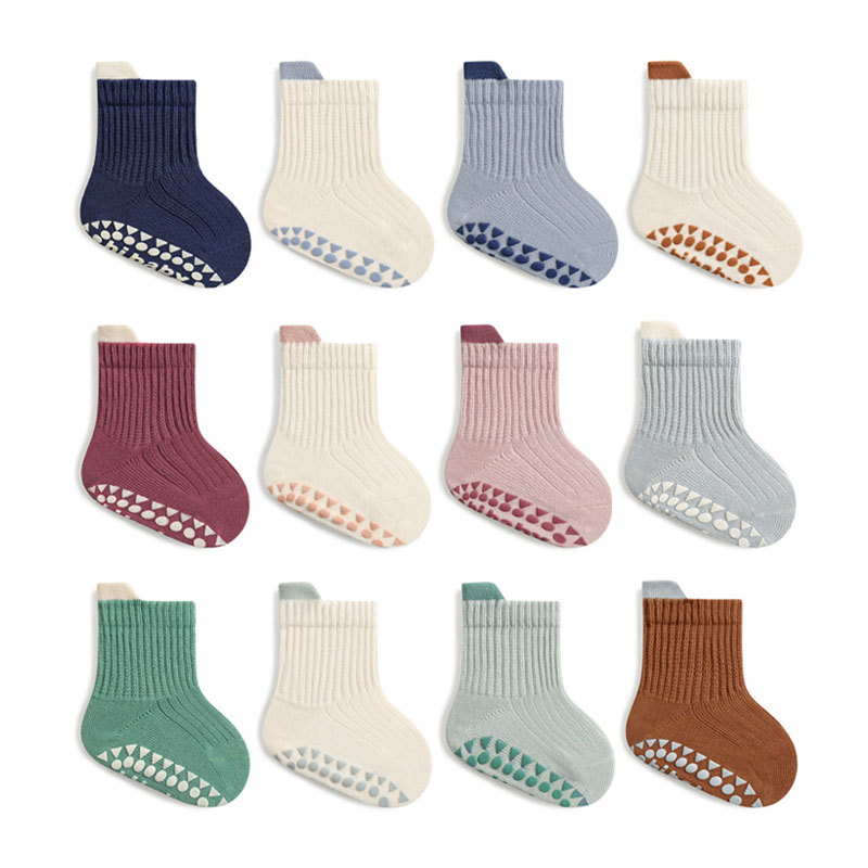 3 pares de meias infantis de a - Unisex Baby Socks Non Slip avaliação e preço
