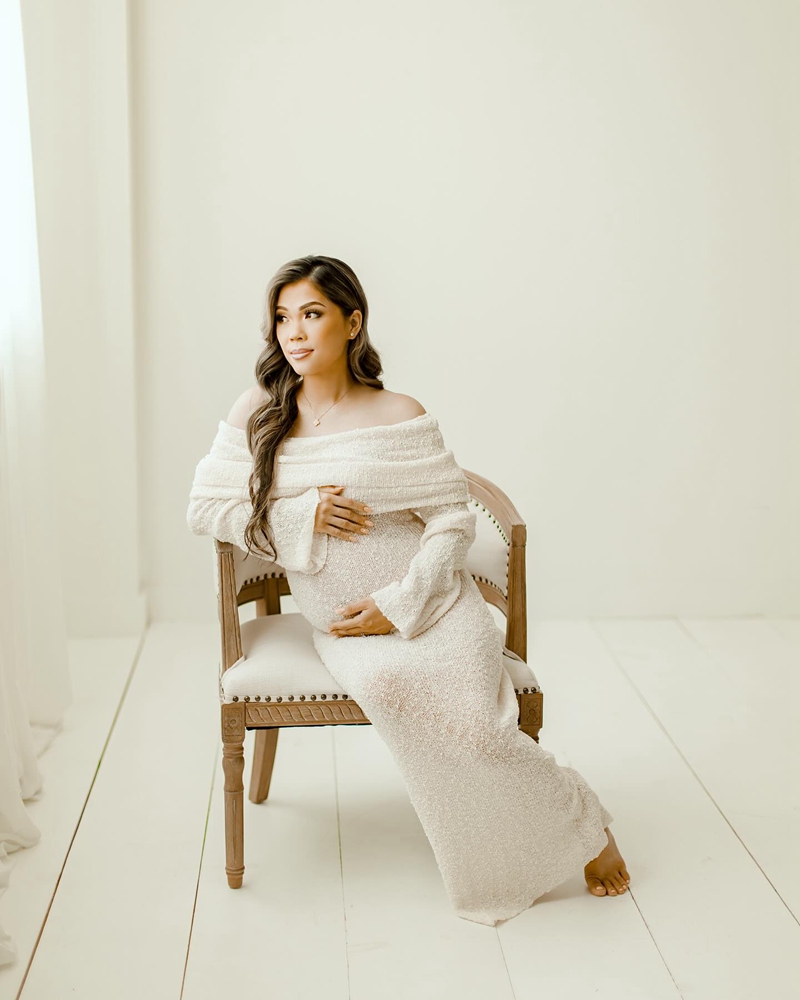Vestido de manga comprida para - Maternity Wear avaliação e preço