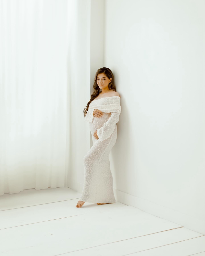 Vestido de manga comprida para - Maternity Wear avaliação e preço