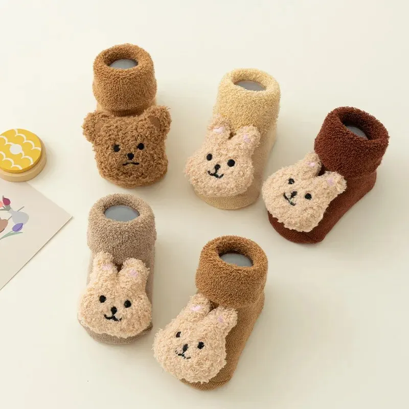 Moda outono e inverno simples  - Unisex Baby Socks Non Slip avaliação e preço
