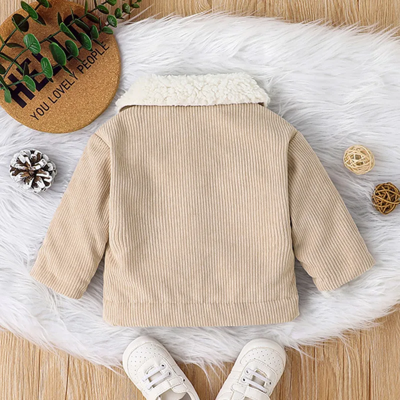 Casaco de veludo cotelê com fo - Toddler Boy Winter Fleece Jacket avaliação e preço